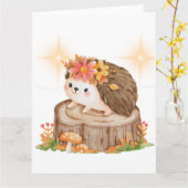 Igel auf der Speicherkarte Karte (Gelbe Blume)