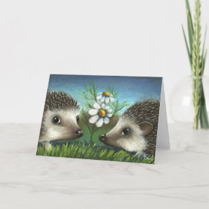 Igel auf einem Date Karte