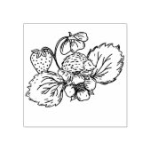 Igel auf Erdbeerpflanze Stempel (Prägung)