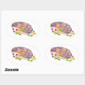 Igel-Aufkleber Ovaler Aufkleber (Blatt)