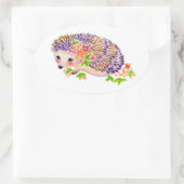 Igel-Aufkleber Ovaler Aufkleber (Tasche)