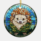 Igel aus Süßglas Keramik Ornament (Vorne)