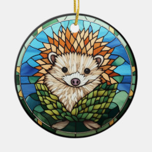 Igel aus Süßglas Keramik Ornament