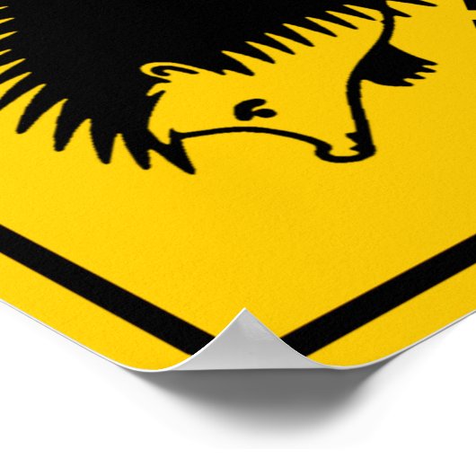 Igel - Autobahnzeichen Poster (Ecke)