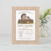 Igel Baby Dusche Einladung (Stehend Vorderseite)