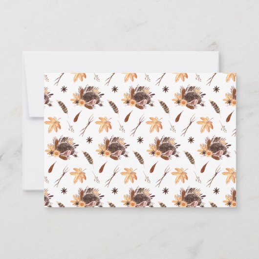 Igel | Baby Shooting Game Einladung (Rückseite)