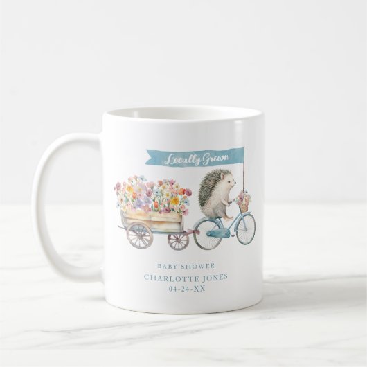 Igel Baby Shower Tasse - Vor Ort gezüchtete Blüten (Links)