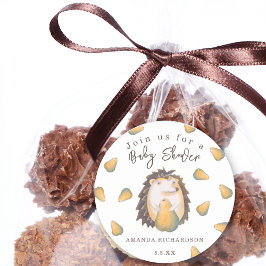 Igel Babydusche Runder Aufkleber