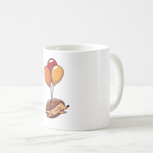 Igel-Ballons Kaffeetasse (VorderseiteRechts)