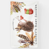 Igel | Begrüßungsbanner für Babydusche Banner (Vertikal)