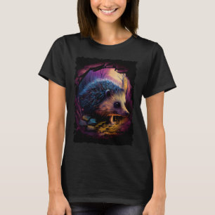 Igel Berge Sonnenuntergang Retro 70er Jahre Vintag T-Shirt