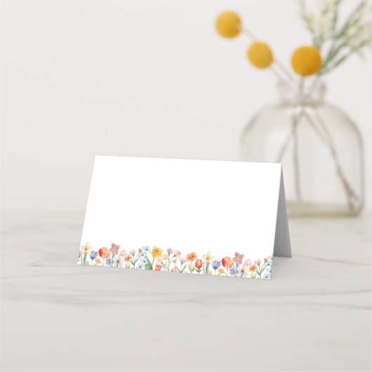 Igel Bicycle Spring Floral Zent Card - Leere Platzkarte (Rückseite)
