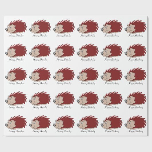 Igel Birthday Geschenkpapier (Flach)