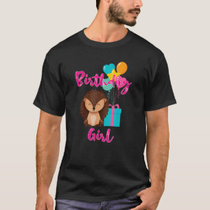 Igel Birthday Girl Gift für Mädchen, die Liebe hed T-Shirt