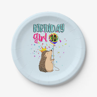 Igel Birthday Girl Party Geschenke Pappteller