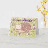 Igel Birthday Karte (Gelbe Blume)