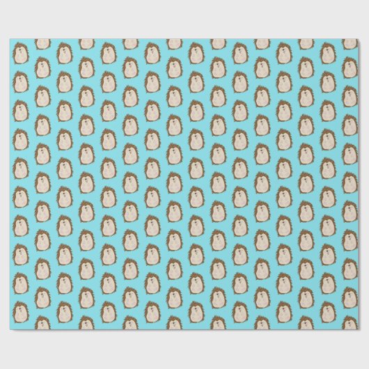 Igel-blaues Hintergrundpapier Geschenkpapier (Flach)