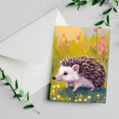 Igel-Blumenfeld-Tier-Malerei-Karte