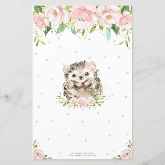 Igel Blumenkinder-Vorhersagen & Advice-Dusche (Rückseite)