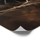 Igel Botanischer Druck, Forestcore-Tier Poster (Ecke)