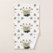 Igel Botanisches Holzmuster Badhandtuch Set (Handtuch)