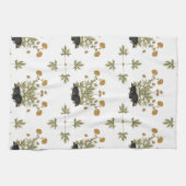 Igel Botanisches Holzmuster Geschirrtuch (Horizontal)