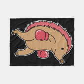 Igel Boxing Fleecedecke (Vorderseite (Horizontal))