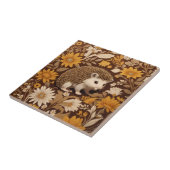 Igel Brown Floral William Morris Inspiriert Fliese (Seite)
