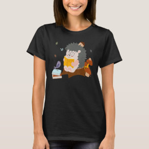 Igel Buch lesen Bücher Buchwurm Schule T T-Shirt