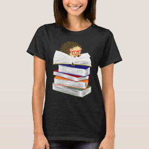 Igel Buch Stacheligel Furze Schwein Bücherwurm Ne T-Shirt