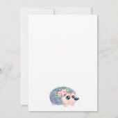 Igel Bugballons Rosa Blütendusche Einladung (Rückseite)