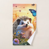 Igel Butterfly Art Badhandtuch Set (Handtuch)