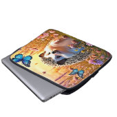 Igel Butterfly Art Laptopschutzhülle (Vorne Knopf)