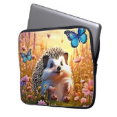 Igel Butterfly Art Laptopschutzhülle (Vorderseite Links)