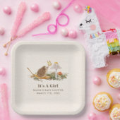 Igel Butterfly Pilz Woodland Babydusche Pappteller (Party)