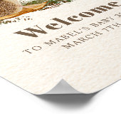 Igel Butterfly Pilz Woodland Babydusche Poster (Ecke)