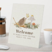 Igel Butterfly Pilz Woodland Babydusche Sockelschild (In Situ)