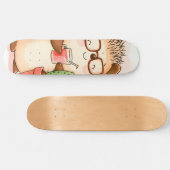 Igel Cactus Cheers Watercolor Skateboard (Horizontal)