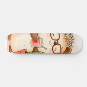 Igel Cactus Cheers Watercolor Skateboard (Horizontal)