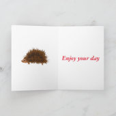 Igel Cartoon Birthday Grandson Namensalter Karte (Innenseite)