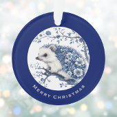 Igel Chinoiserie Blue Toile Ornament