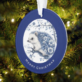 Igel Chinoiserie Blue Toile Ornament