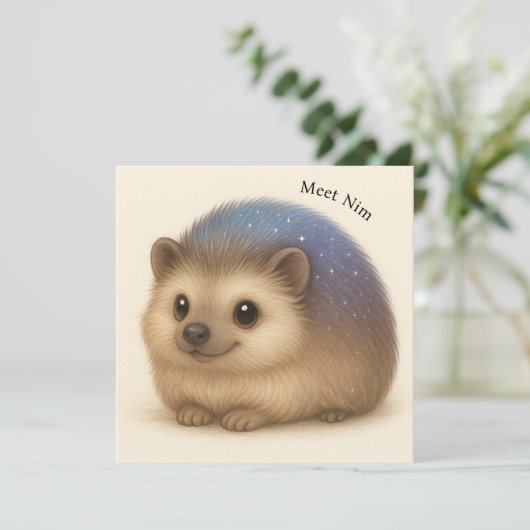 Igel Comfort Grußkarte trifft Nim - Serie (Stehend Vorderseite)