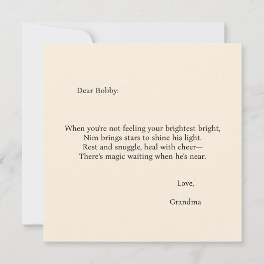 Igel Comfort Grußkarte trifft Nim - Serie (Rückseite)