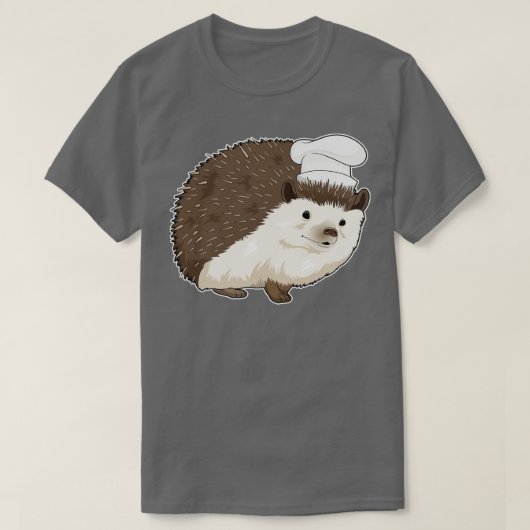 Igel Cook Koch Hat T-Shirt (Design vorne)