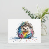 Igel Dankeskarte (Stehend Vorderseite)