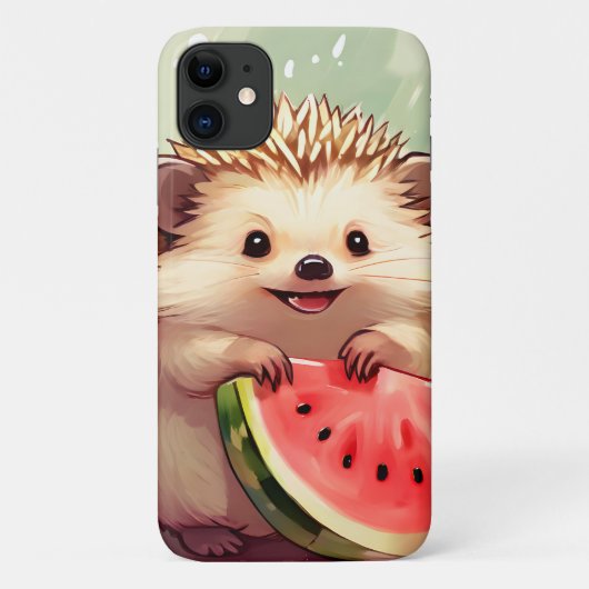 Igel, der ein Stück Wassermelone genießt Case-Mate iPhone Hülle (Rückseite)