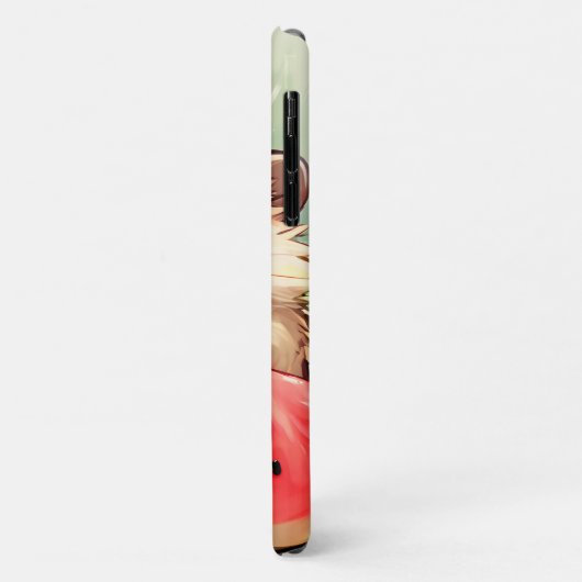 Igel, der ein Stück Wassermelone genießt Case-Mate iPhone Hülle (Hinten/Links)