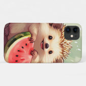 Igel, der ein Stück Wassermelone genießt Case-Mate iPhone Hülle (Rückseite (Horizontal))