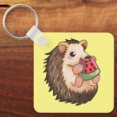 Igel, der eine Wassermelone isst, Schlüsselanhänger (Vorderseite)
